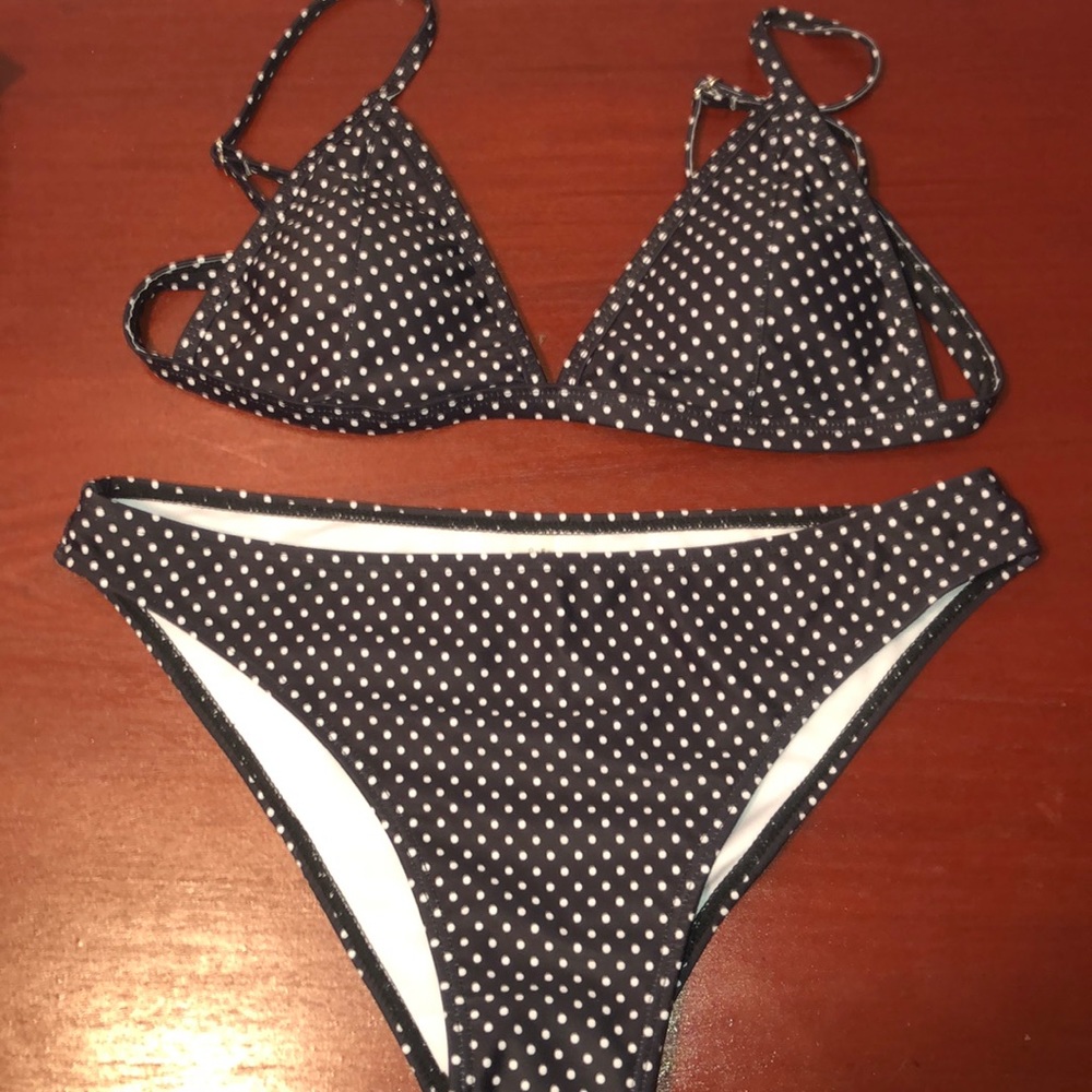 Black and white bikini